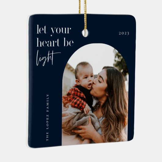 Laat uw hart lichtboogfoto zijn keramisch ornament (Rechts)