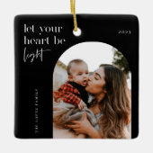 Laat uw hart lichtboogfoto zijn keramisch ornament (Voorkant)