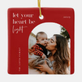 Laat uw hart lichtboogfoto zijn keramisch ornament (Voorkant)