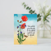 Laat uw hart niet in de war zijn briefkaart (Staand voorkant)