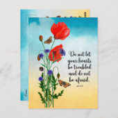 Laat uw hart niet in de war zijn briefkaart (Voorkant / Achterkant)