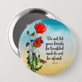 Laat uw hart niet in de war zijn ronde button 4,0 cm (Voorkant /achterkant)