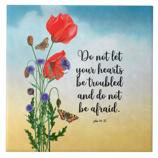 Laat uw hart niet in de war zijn tegeltje (Voorkant)