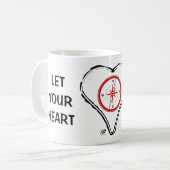 Laat uw hart uw kompas v1-6-1 zijn koffiemok (Voorkant links)