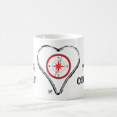 Laat uw hart uw kompas v1-6-1 zijn koffiemok (Center)