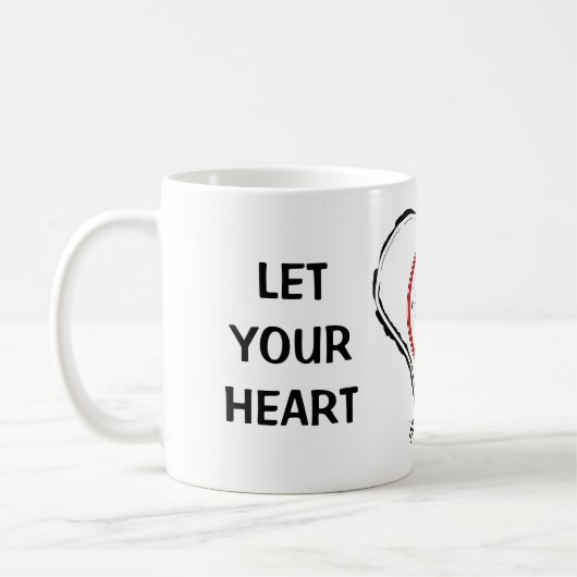 Laat uw hart uw kompas v1-6-1 zijn koffiemok (Links)
