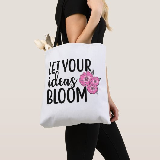 Laat uw ideeën bloom tote bag (Dichtbij)