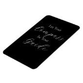 'Laat uw kompas uw gids zijn' Wit Magneet (Linkerzijde)