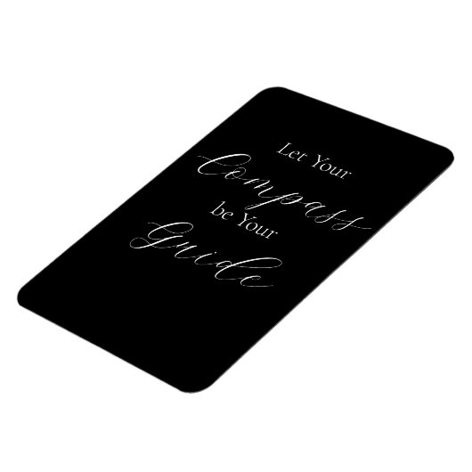 'Laat uw kompas uw gids zijn' Wit Magneet (Linkerzijde)