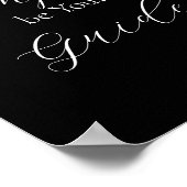 'Laat uw kompas uw gids zijn' Wit Poster (Hoek)