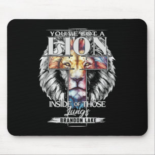 Laat uw leeuw uit Brandon Lake Merch Jezus prijzen Muismat
