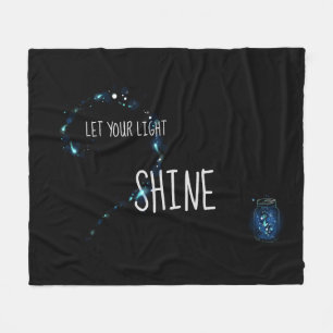 Laat uw licht aangepaste tekst schijnen fleece deken