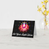 Laat Uw Licht glanzen notecard Kaart (Gele Bloem)