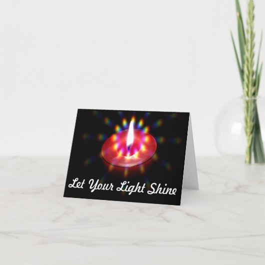 Laat Uw Licht glanzen notecard Kaart (Voorkant)