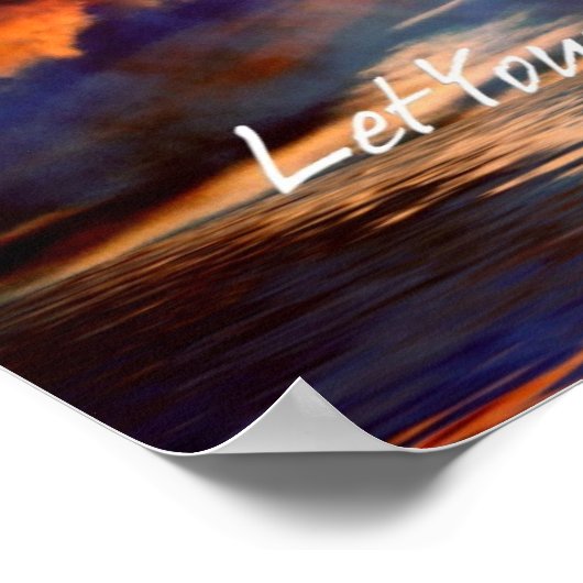 Laat uw licht glanzend glippen poster (Hoek)