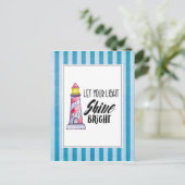 Laat uw licht helder vuursteentje passen briefkaart (Staand voorkant)