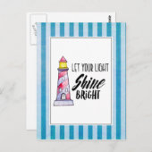 Laat uw licht helder vuursteentje passen briefkaart (Voorkant / Achterkant)