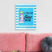 Laat uw licht helder vuursteentje passen canvas afdruk (Insitu (Woonkamer))