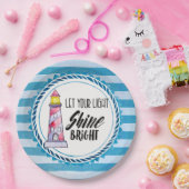 Laat uw licht helder vuursteentje passen papieren bordje (Feest)