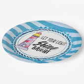 Laat uw licht helder vuursteentje passen papieren bordje (Gekanteld)