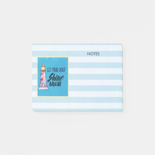 Laat uw licht helder vuursteentje passen post-it® notes (Voorkant)