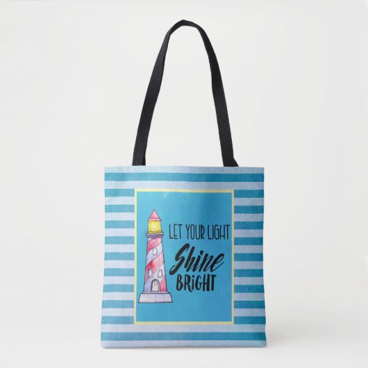 Laat uw licht helder vuursteentje passen tote bag (Voorkant)
