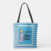 Laat uw licht helder vuursteentje passen tote bag (Achterkant)