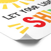 Laat uw licht Kinder Christelijke Bijbel vormen Poster (Hoek)