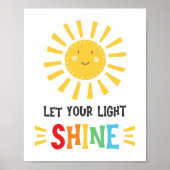 Laat uw licht Kinder Christelijke Bijbel vormen Poster (Voorkant)