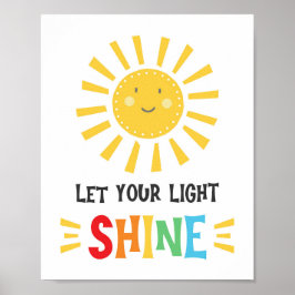 Laat uw licht Kinder Christelijke Bijbel vormen Poster