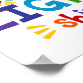 Laat uw licht Kinder Christelijke bijbel vormen Poster (Hoek)