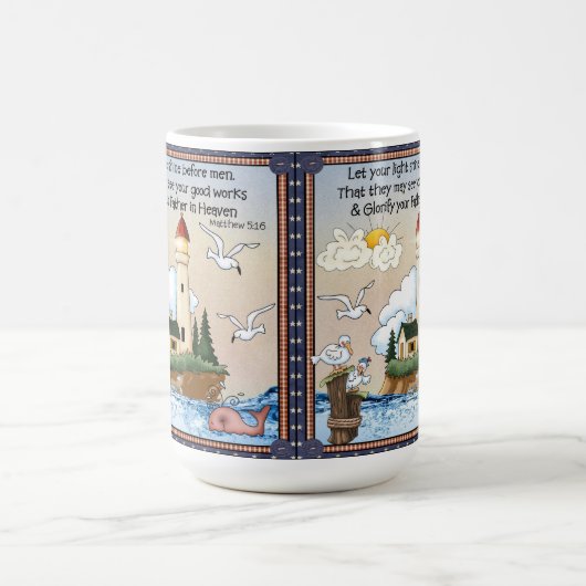 Laat uw licht Klassieke witte Mok schijnen (Center)