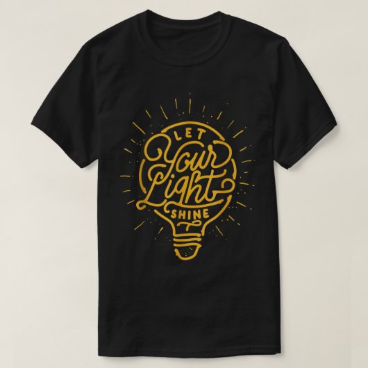Laat uw licht Licht Licht Licht Meld Grafisch T-shirt (Design voorkant)