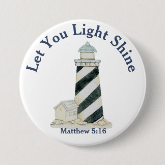 Laat uw licht Matthew 5:16 schijnen Ronde Button 7,6 Cm
