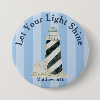Laat uw licht Matthew 5:16 schijnen Ronde Button 7,6 Cm
