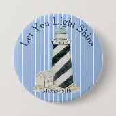Laat uw licht Matthew 5:16 schijnen Ronde Button 7,6 Cm (Voorkant)