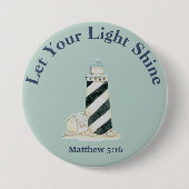 Laat uw licht Matthew 5:16 schijnen Ronde Button 7,6 Cm (Voorkant)