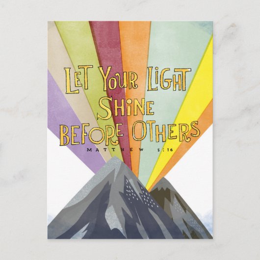 Laat uw licht schijnen briefkaart (Voorkant)