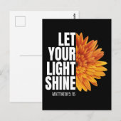 LAAT UW LICHT SCHIJNEN BRIEFKAART (Voorkant / Achterkant)