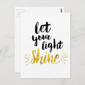 Laat uw licht schijnen briefkaart (Voorkant / Achterkant)