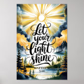 Laat uw licht schijnen Christelijke Wall Art Print (Voorkant)