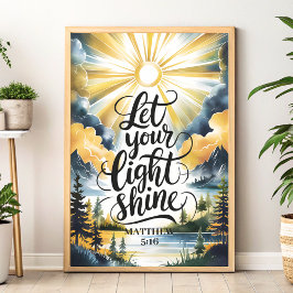 Laat uw licht schijnen Christelijke Wall Art Print