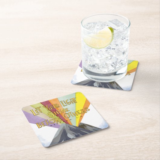 Laat uw licht schijnen kartonnen onderzetters (Insitu)