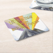 Laat uw licht schijnen kartonnen onderzetters (Schuin)