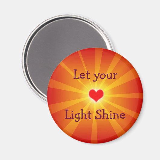 "Laat uw licht schijnen" magneet (Voorkant / Achterkant)