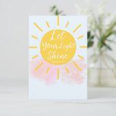 Laat uw licht schijnen - Matteüs 5:16 Bijbel Verse Bedankkaart (Staand voorkant)