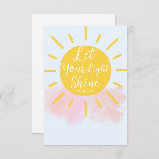 Laat uw licht schijnen - Matteüs 5:16 Bijbel Verse Bedankkaart (Voorkant / Achterkant)