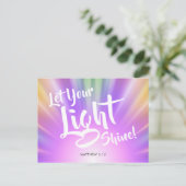 Laat uw licht schijnen Matthew 5 16 | Kleurrijk Briefkaart (Staand voorkant)