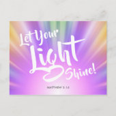 Laat uw licht schijnen Matthew 5 16 | Kleurrijk Briefkaart (Voorkant)