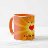 "Laat uw licht schijnen" Mok (Voorkant links)